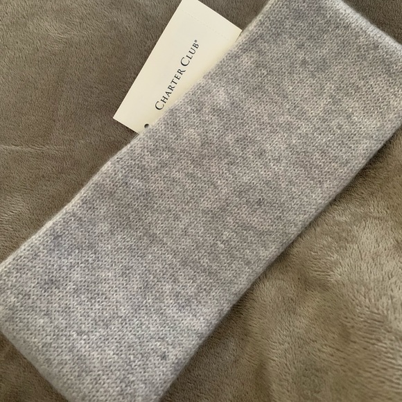 Charter Club Gray Cashmere Earwarmer Headband - Picture 5 of 5
